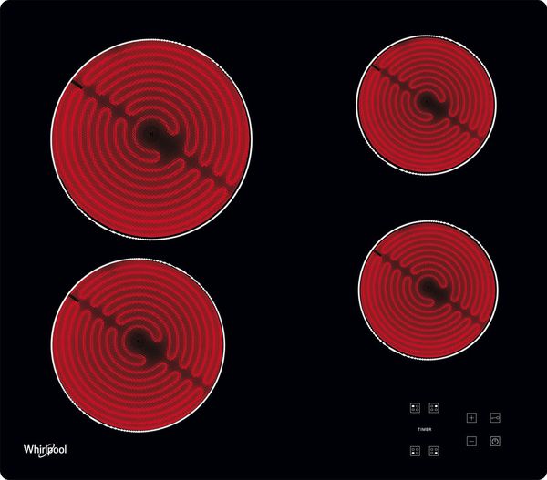 Whirlpool Table de cuisson AKT 8090/NE Noir Radiant vitroceramic Heating element
