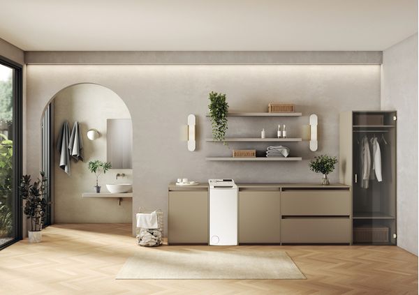 Whirlpool Lave-linge Pose-libre TDLR6253BFR Blanc Lave-linge top B Lifestyle frontal