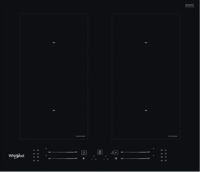 Whirlpool-Table-de-cuisson-WL-S3160-BF-Noir-Induction-vitroceramic-Frontal