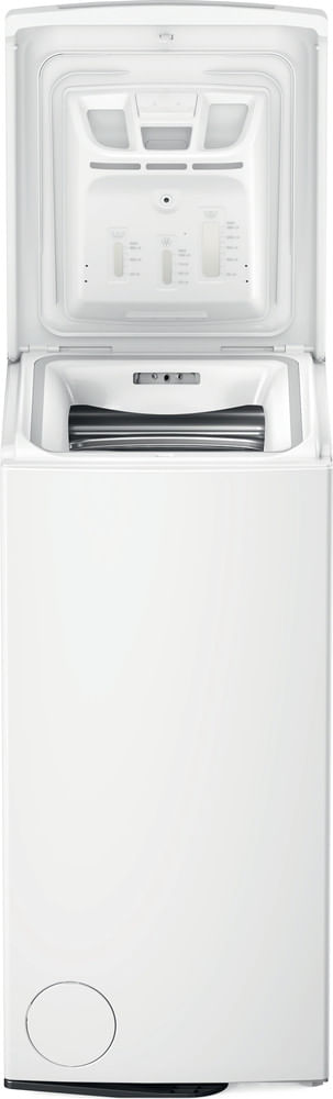 Whirlpool Lave-linge Pose-libre TDLR55140SFR Blanc Lave-linge top C Frontal open