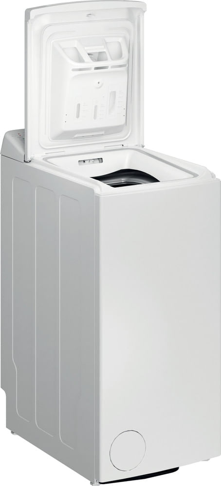 Whirlpool Lave-linge Pose-libre TDLR55140SFR Blanc Lave-linge top C Perspective open