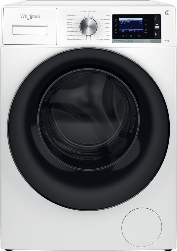 Whirlpool Lave-linge Pose-libre W6 08 SILENCE FR Blanc Lave-linge frontal A Frontal