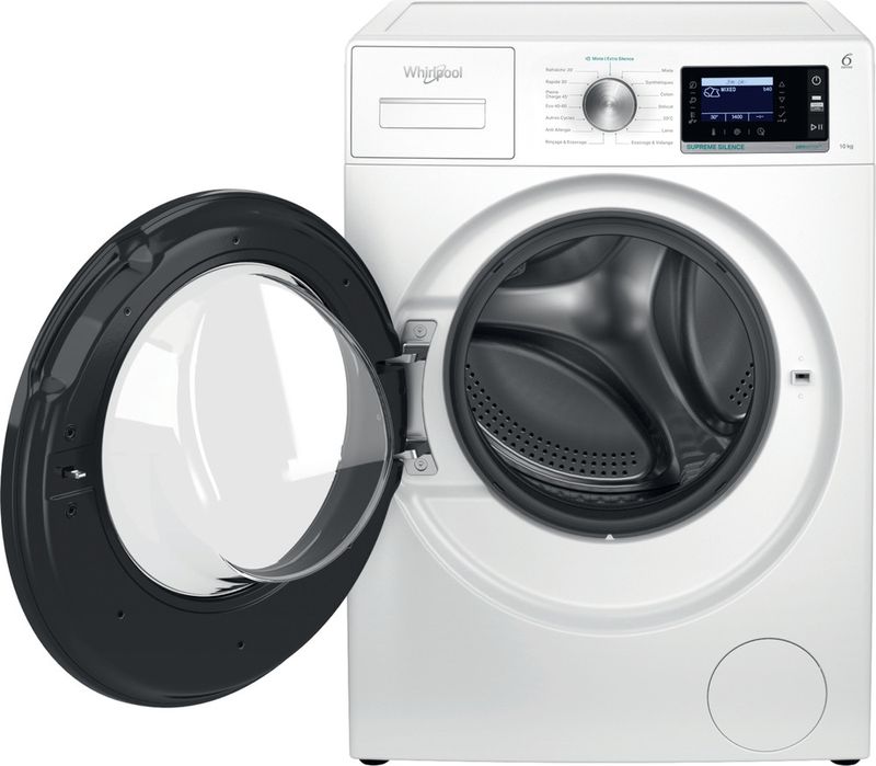 Whirlpool Lave-linge Pose-libre W6 08 SILENCE FR Blanc Lave-linge frontal A Frontal open