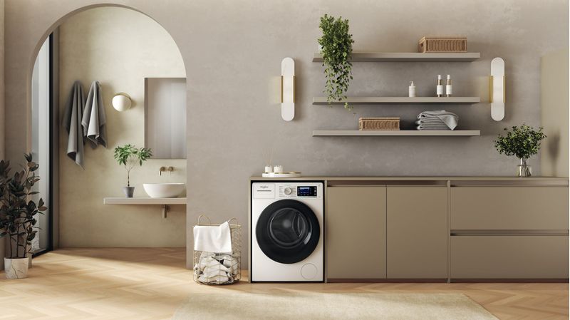 Whirlpool Lave-linge Pose-libre W6 08 SILENCE FR Blanc Lave-linge frontal A Lifestyle frontal