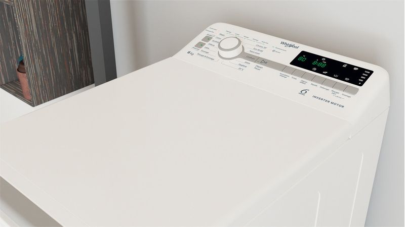 Whirlpool Lave-linge Pose-libre TDLR6251BFR Blanc Lave-linge top B Lifestyle control panel