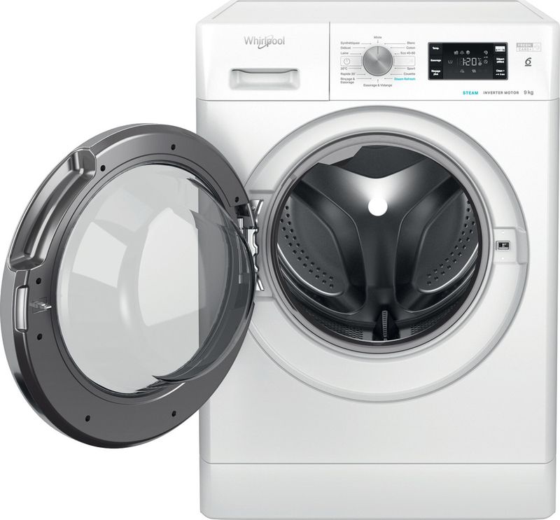 Whirlpool-Lave-linge-Pose-libre-FFBB-9469-CV-FR-Blanc-Lave-linge-frontal-A-Frontal-open