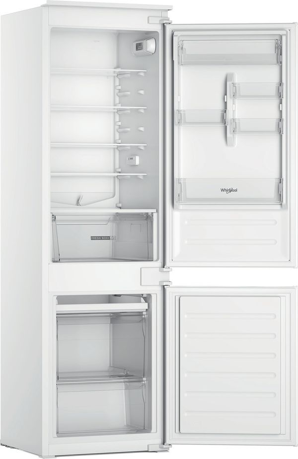 Whirlpool Combiné réfrigérateur congélateur Encastrable WHC18D071A1 FR Blanc 2 portes Perspective open