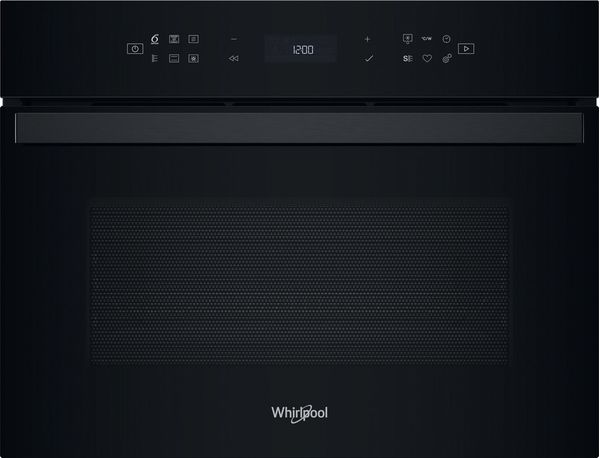 Whirlpool Four micro-ondes Encastrable WCW6O7HTBF Noir Electronique 53 Micro-ondes Combiné 950 Frontal