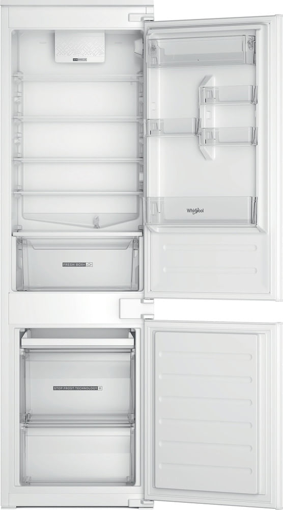 Whirlpool Combiné réfrigérateur congélateur Encastrable WHC18D021A1 SF FR Blanc 2 portes Frontal open