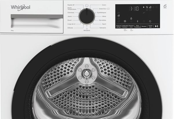 Whirlpool-Seche-linge-C-WSD-83M-WBS-FR-Blanc-Control-panel