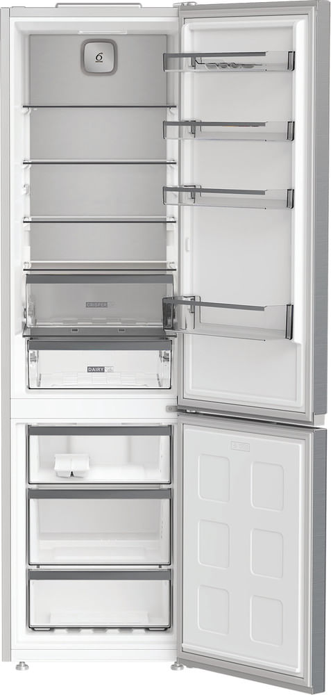 Whirlpool-Combine-refrigerateur-congelateur-Pose-libre-WHK-26404-XP7E-Pearl-Inox-2-portes-Frontal-open