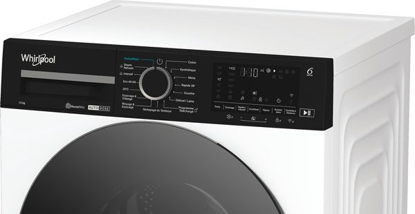 Whirlpool Lave-linge Pose-libre WPM 27W ADS FR Blanc Lave-linge frontal A Lifestyle control panel