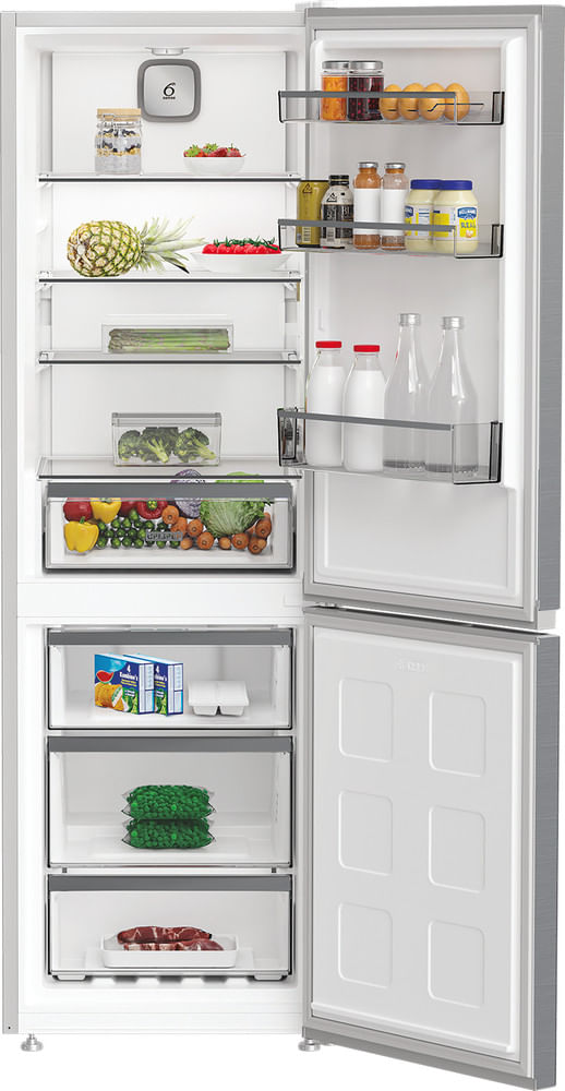 Whirlpool-Combine-refrigerateur-congelateur-Pose-libre-WHK-25364-XP4E1-Argent-2-portes-Lifestyle-frontal-open