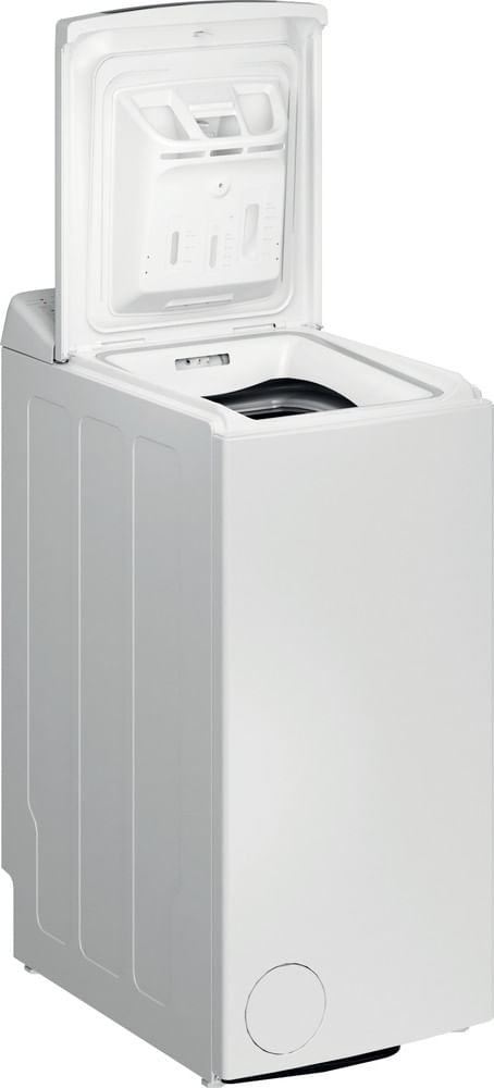 Whirlpool Lave-linge Pose-libre TDLR7251FR Blanc Lave-linge top B Perspective open