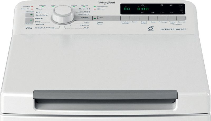 Whirlpool-Lave-linge-Pose-libre-TDLR7251FR-Blanc-Lave-linge-top-B-Control-panel