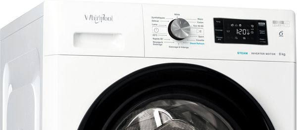 Whirlpool Lave-linge Pose-libre FFBP 8489 BV FR Blanc Lave-linge frontal A Control panel