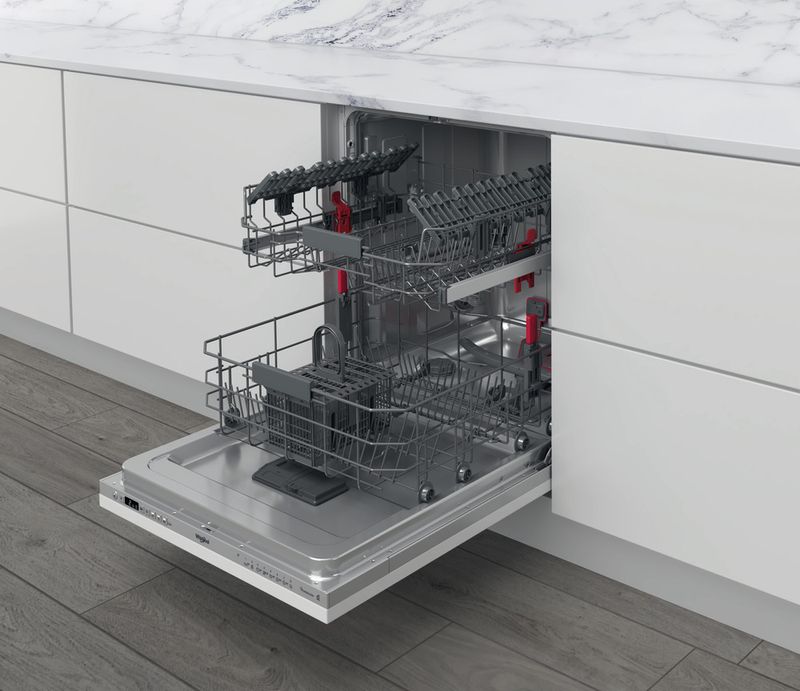 Whirlpool Lave-vaisselle Encastrable WRIC 3C34 PE Tout intégrable D Perspective open