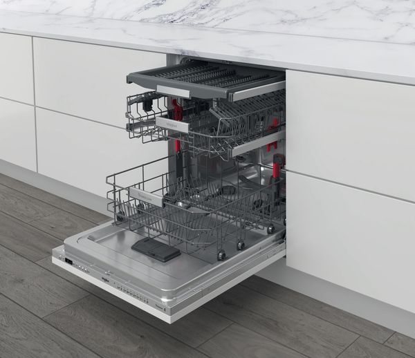 Whirlpool Lave-vaisselle Encastrable WKCIO 3T133 PFE Tout intégrable D Perspective open