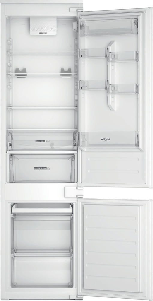 Whirlpool Combiné réfrigérateur congélateur Encastrable WHC20D021B2 Blanc 2 portes Frontal open