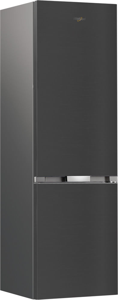 Whirlpool Combiné réfrigérateur congélateur Pose-libre WHK 25404 XBR5E Noir 2 portes Perspective