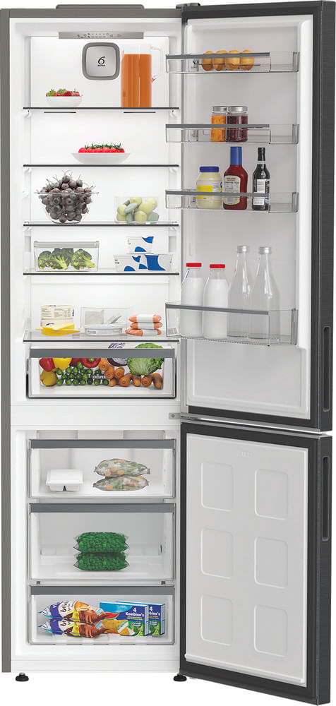 Whirlpool Combiné réfrigérateur congélateur Pose-libre WHK 25404 XBR5E Noir 2 portes Lifestyle frontal open