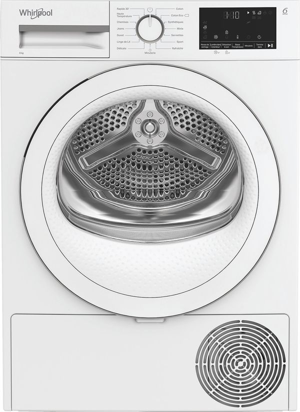 Whirlpool Sèche-linge C WSD 83M WWS FR Blanc Frontal