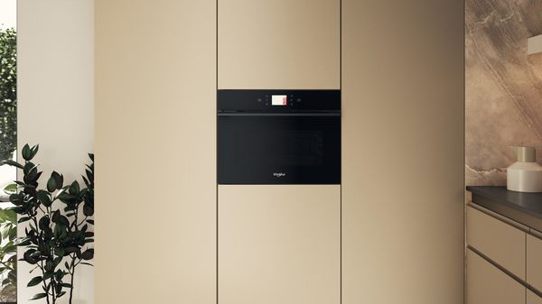 Whirlpool Four micro-ondes Encastrable WCW9O7PHTSBF Noir Electronique 53 Micro-ondes Combiné 950 Lifestyle frontal