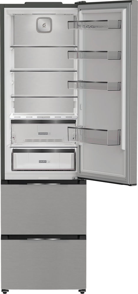 Whirlpool Combiné réfrigérateur congélateur Pose-libre WHKF 6352 X5E Argent 2 portes Frontal open