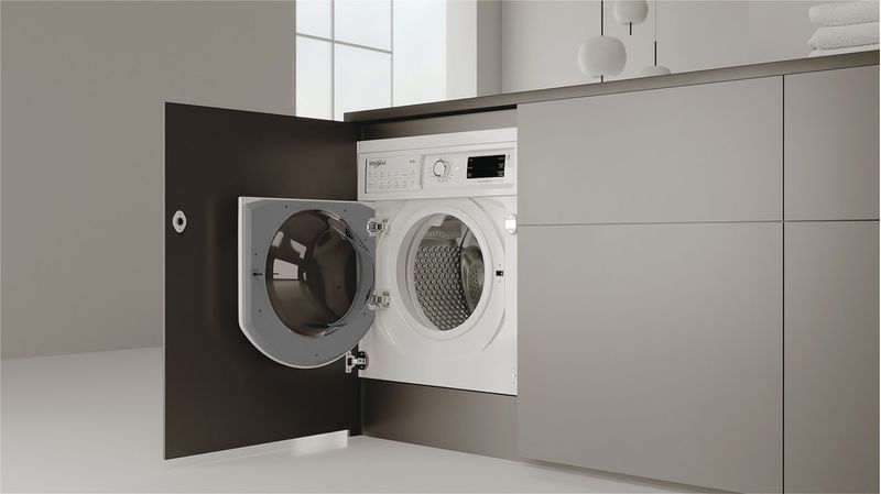 Whirlpool-Lavante-sechante-Encastrable-BI-WDWG-96146-FR-Blanc-Lave-linge-frontal-Lifestyle-perspective-open