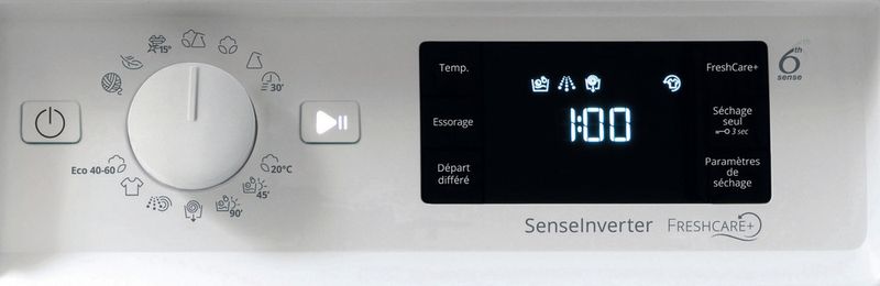 Whirlpool-Lavante-sechante-Encastrable-BI-WDWG-96146-FR-Blanc-Lave-linge-frontal-Control-panel