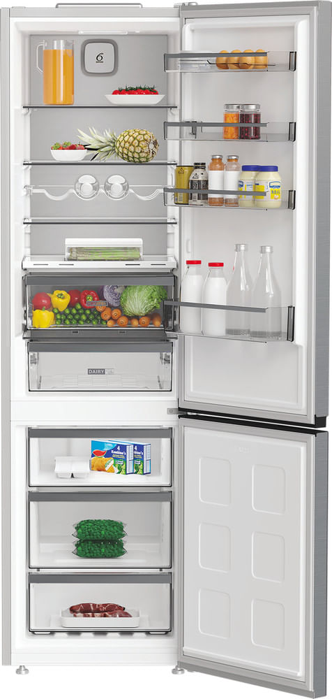 Whirlpool Combiné réfrigérateur congélateur Pose-libre WHK 26403 XP6E New Silver – ARC 1035 2 portes Lifestyle frontal open