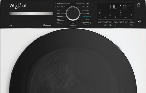 Whirlpool Sèche-linge C WD 95M WBR FR Blanc Control panel