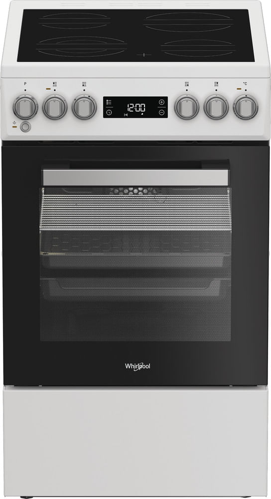 Whirlpool Cuisinière W5V5LCW Blanc Electrique Frontal