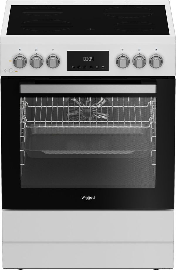Whirlpool Cuisinière W6V8LCSW Blanc Electrique Frontal