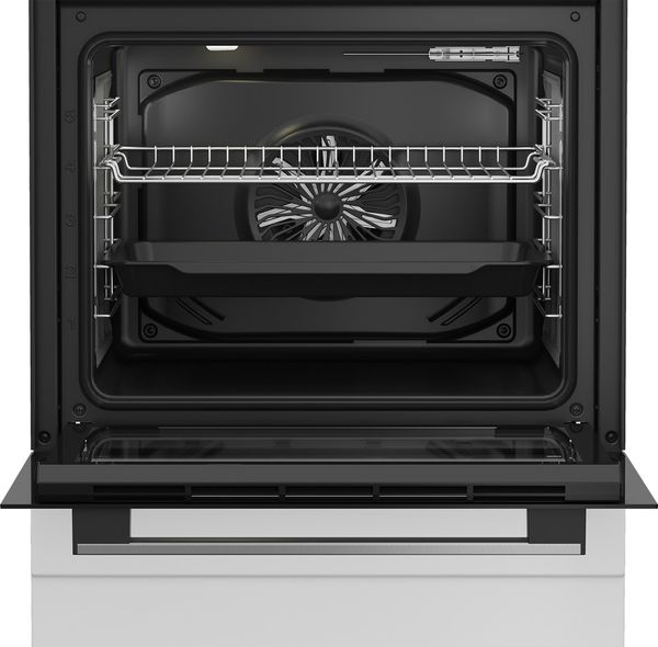 Whirlpool Cuisinière W6V8LCSW Blanc Electrique Lifestyle frontal open