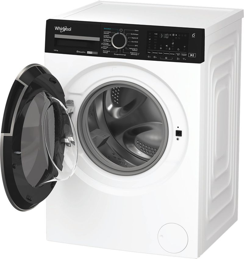 Whirlpool-Lavante-sechante-Pose-libre-WPD-2836W-ADS-FR-Blanc-Lave-linge-frontal-Perspective-open