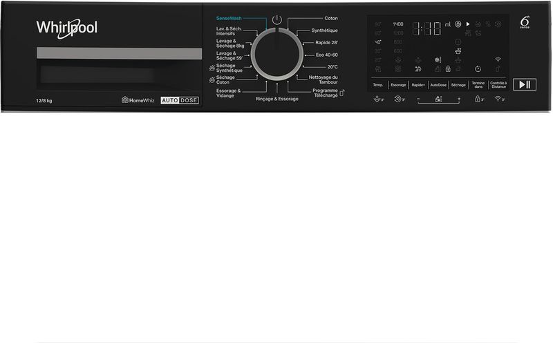 Whirlpool-Lavante-sechante-Pose-libre-WPD-2836W-ADS-FR-Blanc-Lave-linge-frontal-Program