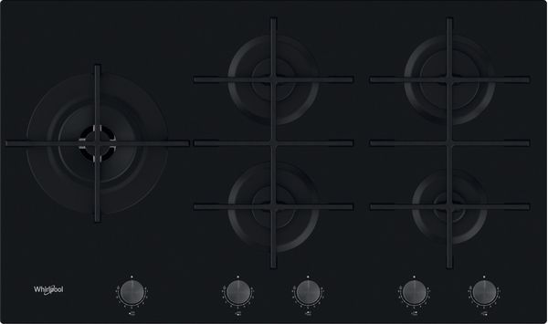 Whirlpool-Table-de-cuisson-GOWL-928-NB-Noir-Gaz-Frontal