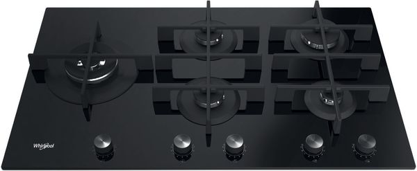 Whirlpool-Table-de-cuisson-GOWL-928-NB-Noir-Gaz-Frontal-top-down