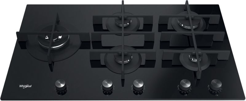 Whirlpool-Table-de-cuisson-GOWL-928-NB-Noir-Gaz-Frontal-top-down