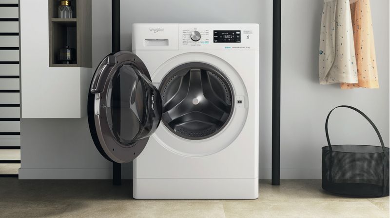 Whirlpool-Lave-linge-Pose-libre-FFB-827-BV-FR-Blanc-Lave-linge-frontal-A-Lifestyle-frontal-open