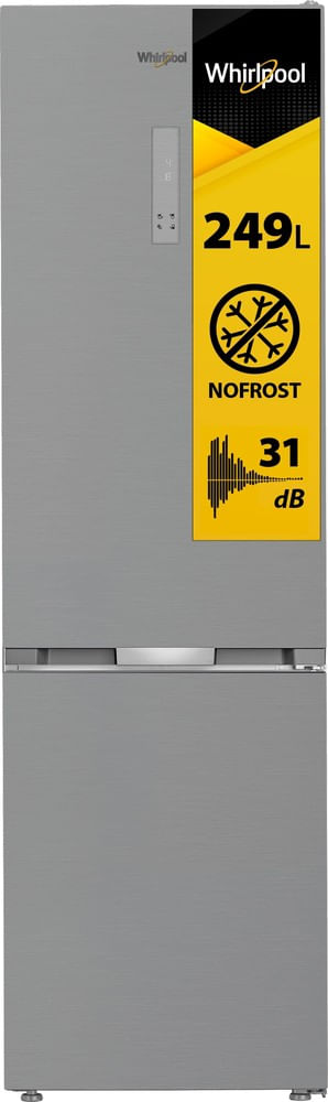 Whirlpool-Combine-refrigerateur-congelateur-Pose-libre-WHK-26404-XP7E-New-Silver-–-ARC-1035-2-portes-Perspective-open