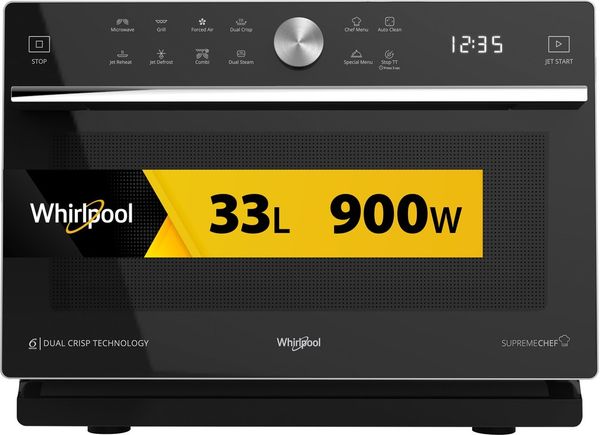 Whirlpool-Four-micro-ondes-Pose-libre-MWSC-933-SB-Argent-Electronique-33-Micro-ondes-Combine-900-Frontal