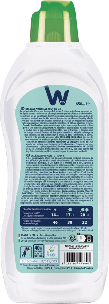 Whirlpool DISHWASHING NGE100 Back / Lateral