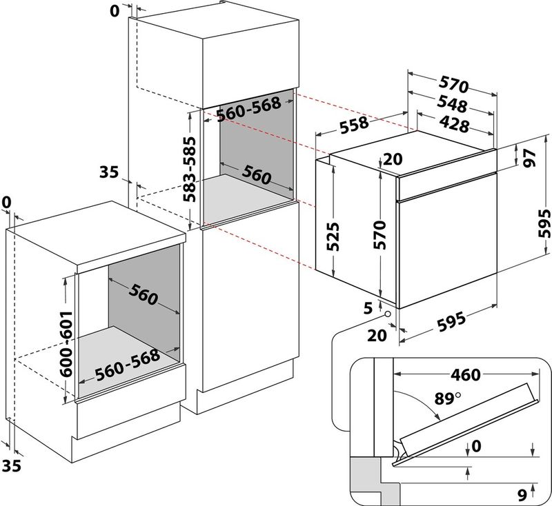 Whirlpool-Four-Encastrable-OMR58RR0X-Electrique-A--Technical-drawing