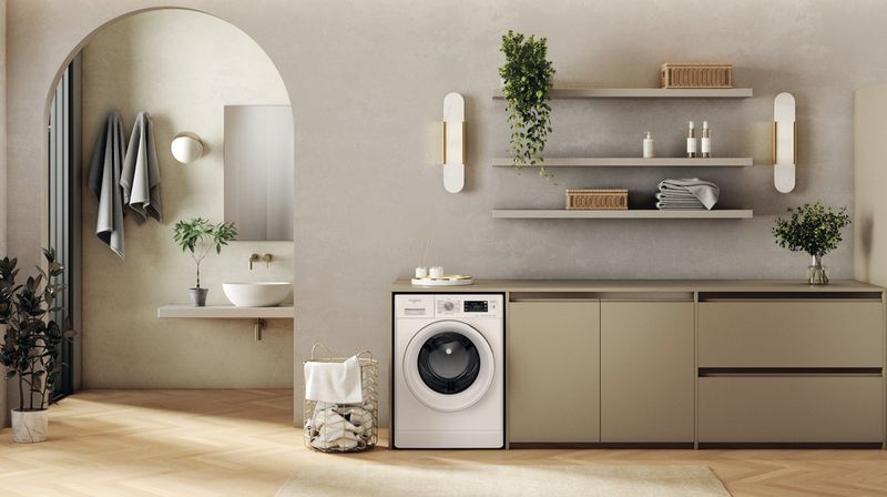 Whirlpool Lave-linge Pose-libre FFB 10489 WV FR Blanc Lave-linge frontal A Lifestyle frontal
