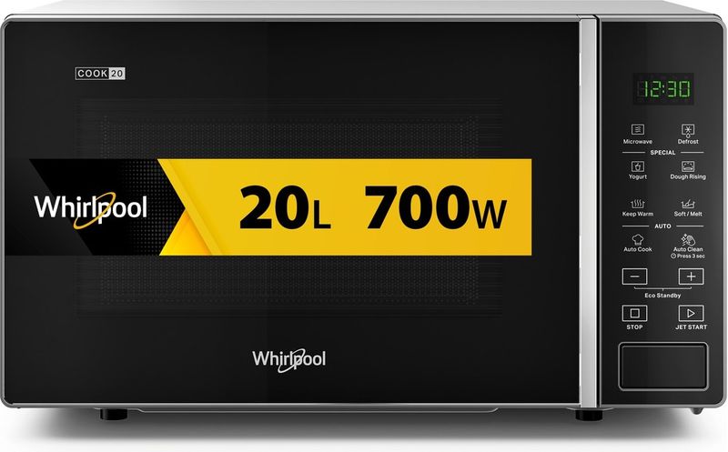 Whirlpool-Four-micro-ondes-Pose-libre-MWP-201-SB-Silver-Black-Electronique-20-Micro-ondes-uniquement-700-Frontal