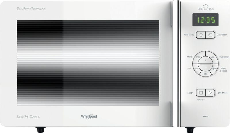 Whirlpool Four micro-ondes Pose-libre MCP 345 WH Blanc Electronique 25 Micro-ondes + gril 800 Frontal