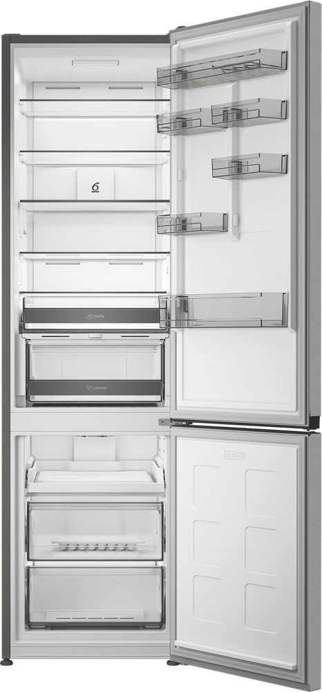 Whirlpool-Combine-refrigerateur-congelateur-Pose-libre-WHK-26412-X5EE-ARC-764-Manhattan-Gray-2-portes-Frontal-open