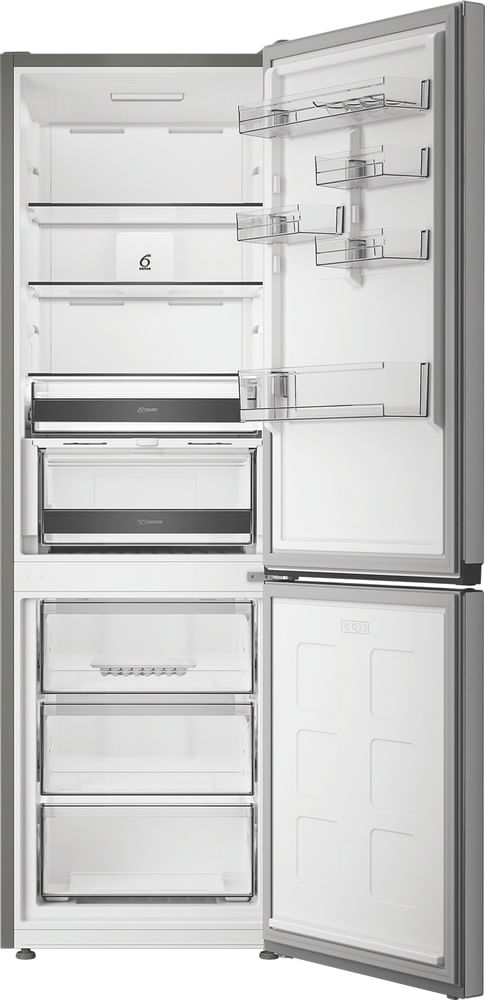 Whirlpool-Combine-refrigerateur-congelateur-Pose-libre-WHK-22372-X5EA1-ARC-764-Manhattan-Gray-2-portes-Frontal-open